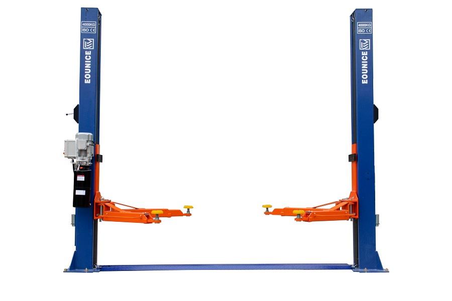 Eounice ON-7224DK Manual Release Baseplate Two Post Lift One Side Manual Release and Dual Chain Drive Cylinders