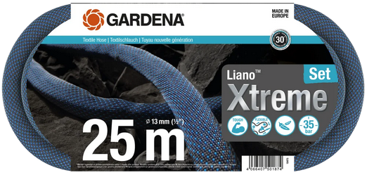 Gardena  Textile Hose Liano™ Xtreme 13 mm 1-2 inch 25 m Set 18475-20