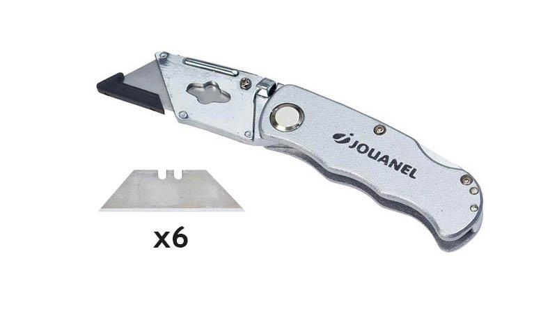 Jouanel COUT-R Foldable Cutter For Trapezoidal Blade And Hook Blade (With 6 Trapezoidal Blades)
