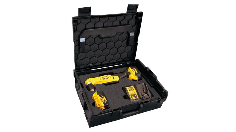 Jouanel DEW-VAL DEWALT Angle Screwdriver With Charger Pack And 2 Batteries With Transport Case