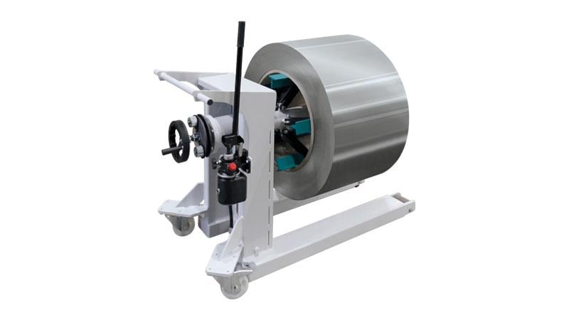 Jouanel DPF1000Z Open Side Decoiler Hydraulic Lifting System Manual Brake And Expansion Maxi Coil Width 1m Max Load 1T