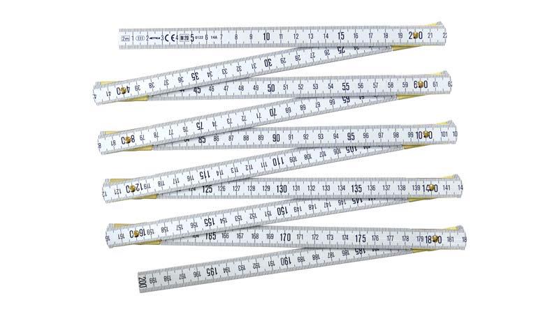 Jouanel MA2 Folding Rule Inscribed Aluminium 2 m 