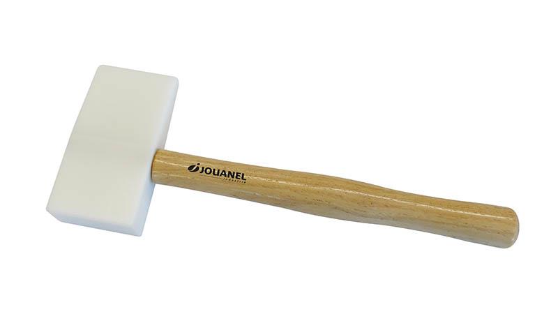 Jouanel MACO PVC Hammer - Triangular And Rectangular Nozzle - 145x75x35mm - Wooden Handle