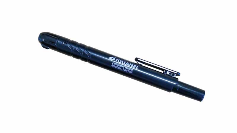Jouanel PMARK-N Permanent Marker With Retractable Tip - Black - Multi-Materials
