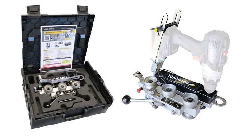 Jouanel SRLT12 Light Seamer For Standing Seam Profiles With Base For Screw Gun And Transport Case