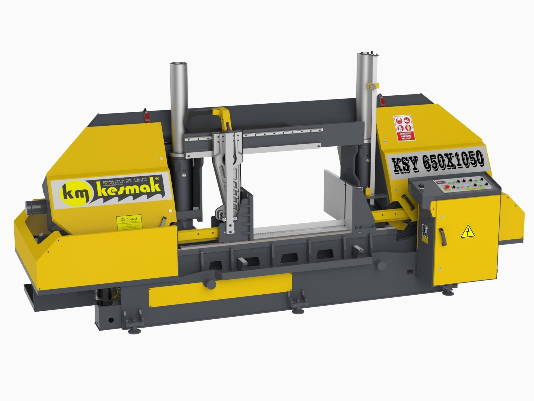 Kesmak KSY 650x1050 Semi-Automatic Column - Linear Guideway Table