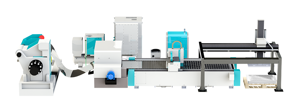 Linyi Ledi Laser 3000W Steel Coil Laser Cutting Production Line