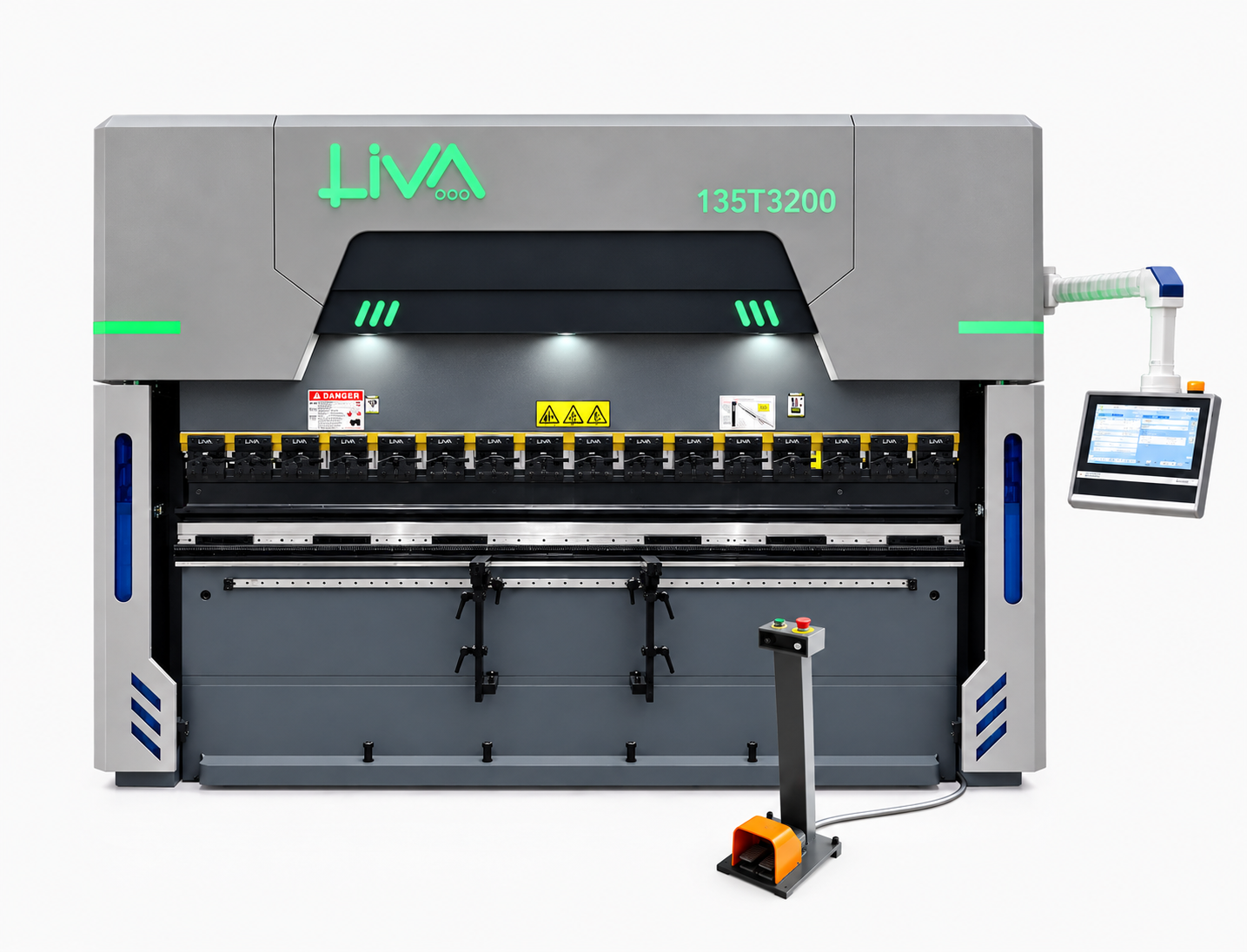 Liva Oem-Cn 135 Ton – 3200 mm CNC Electro-Hydraulic Hybrid Press Brake