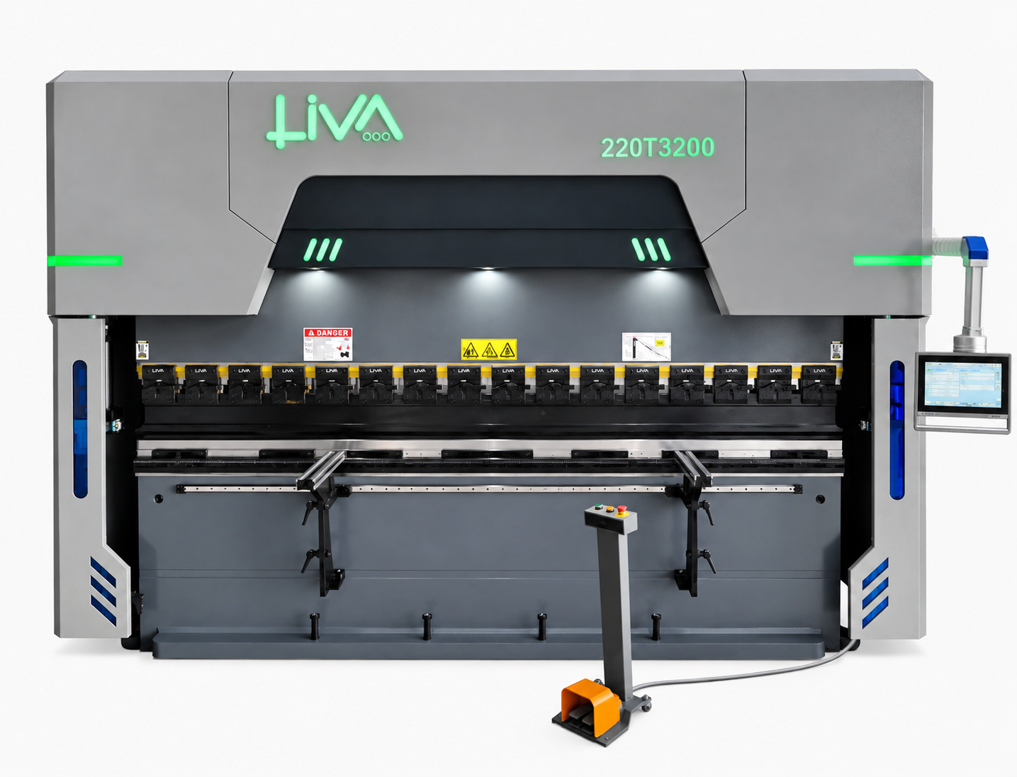 Liva Oem-Cn 220 Ton – 3200 mm CNC Electro-Hydraulic Hybrid Press Brake