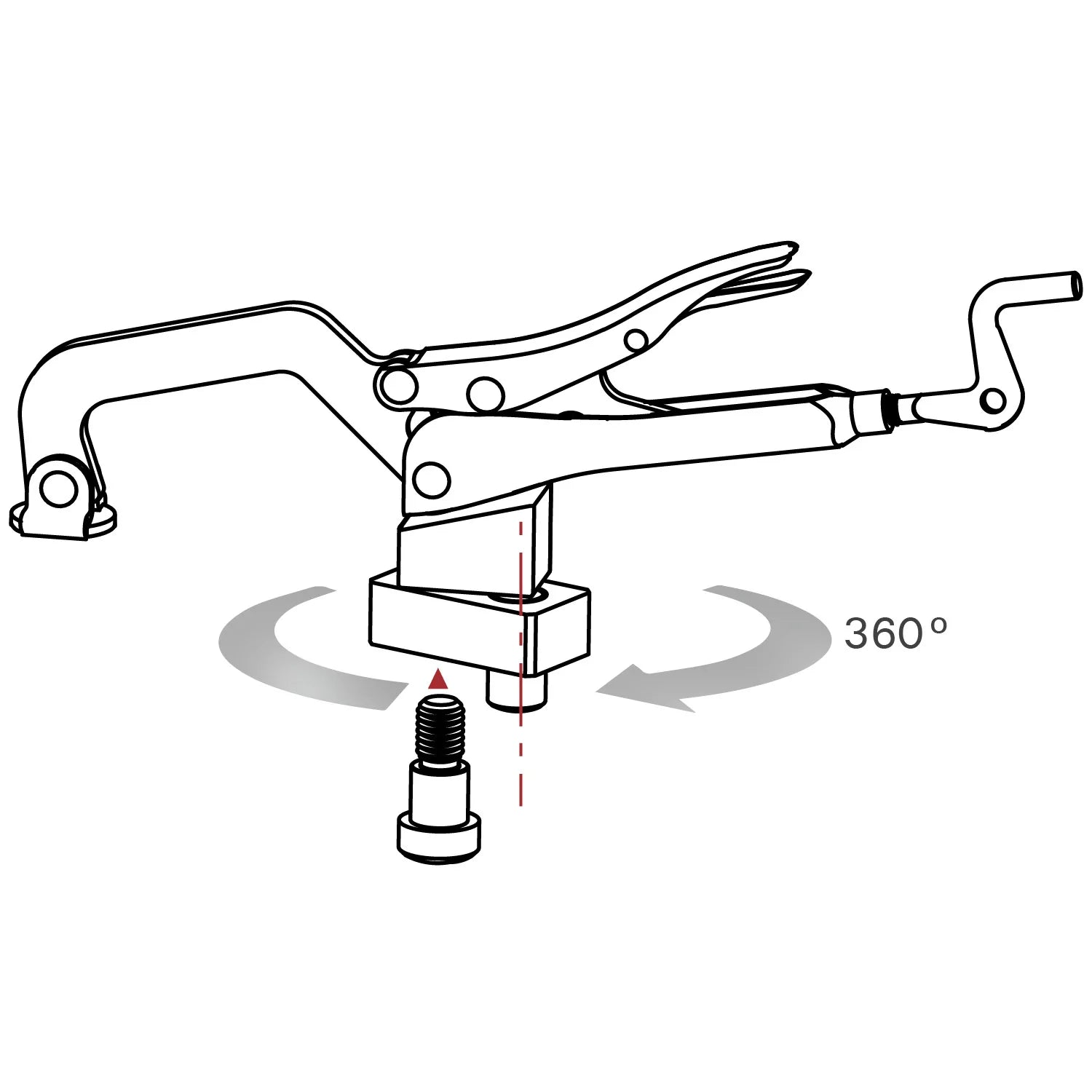 Stronghand Swivel Adaptor for Inserta Pliers, Fit 16 mm Holes