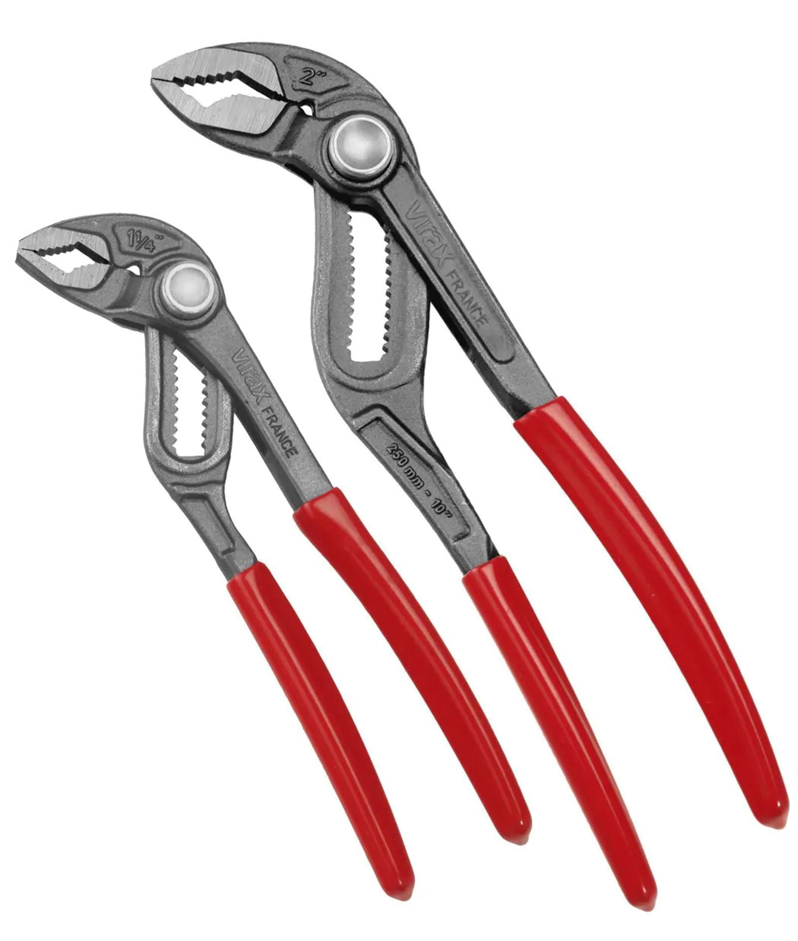 Virax 0182 Tightening Extra-Wide Multigrip Pliers with Fast Locking Button