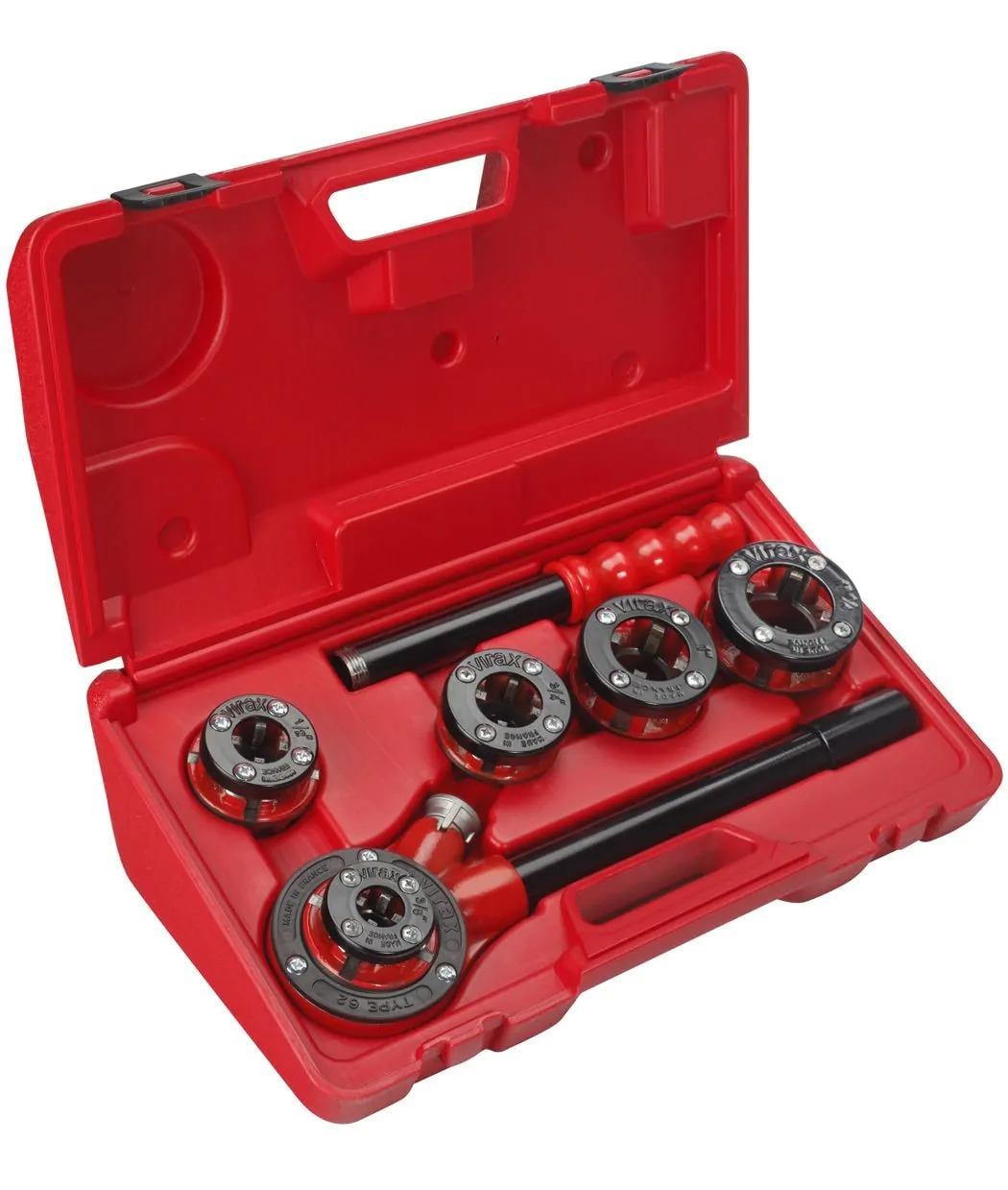 Virax 1362 - 1363  Threading Set 3/8” - 1 1/4” - Plastic case - Metal case