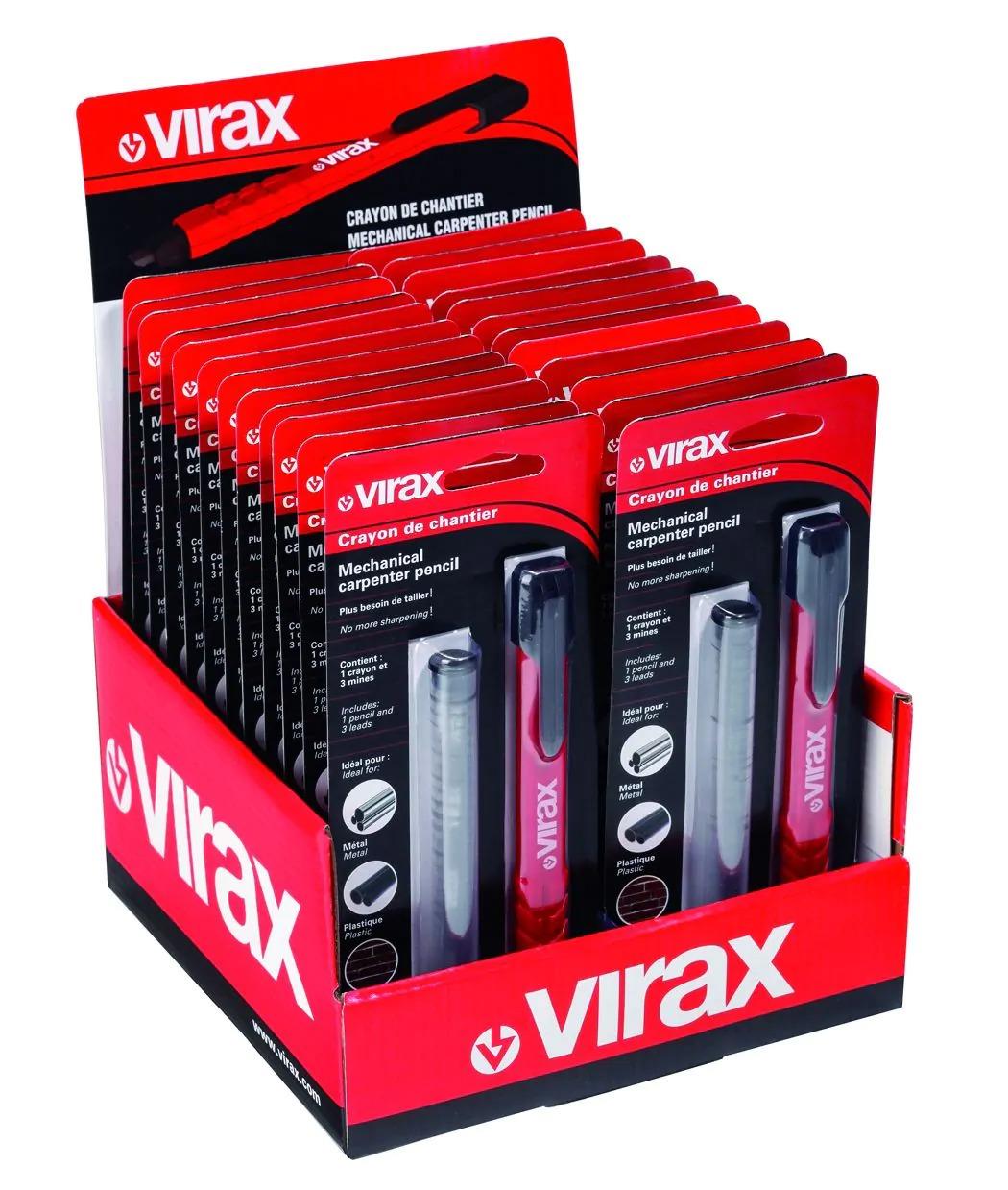 Virax 2627 General Purpose Tools Carpenter's pencil and spare lead display.