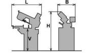Machine dimensions and cutting diagram