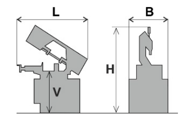 Machine dimensions diagram