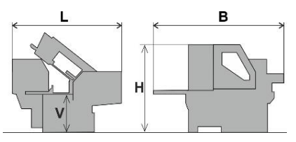 Machine dimensions diagram