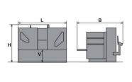 Pegas-Gonda FLASH Automatic Band Saw Technical Diagram