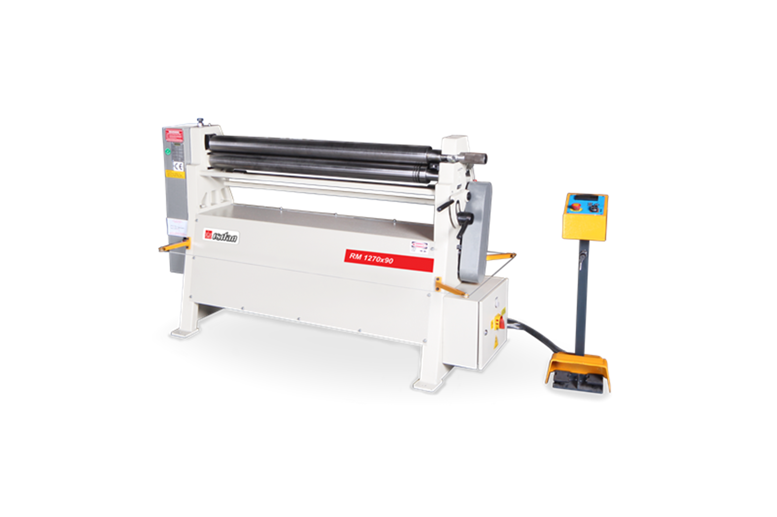  Isıtan RM 1050x90 3Rolls Motorized Plate Bending Machine with Induction Hardened Rolls, Mot. Back Roll, DR