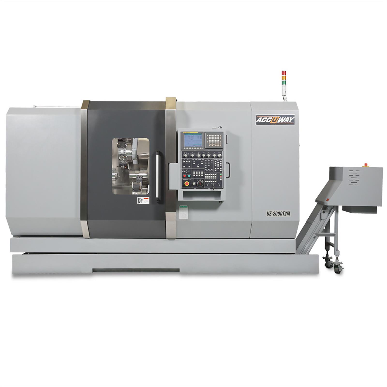 Accuway UZ-2000T2M Slant Bed Linear Way CNC Lathe