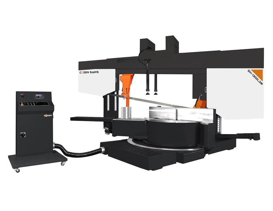 Cosen SH-1300LDM Semi-Automatic Double Column Double Miter-Cutting Horizontal Band Saw