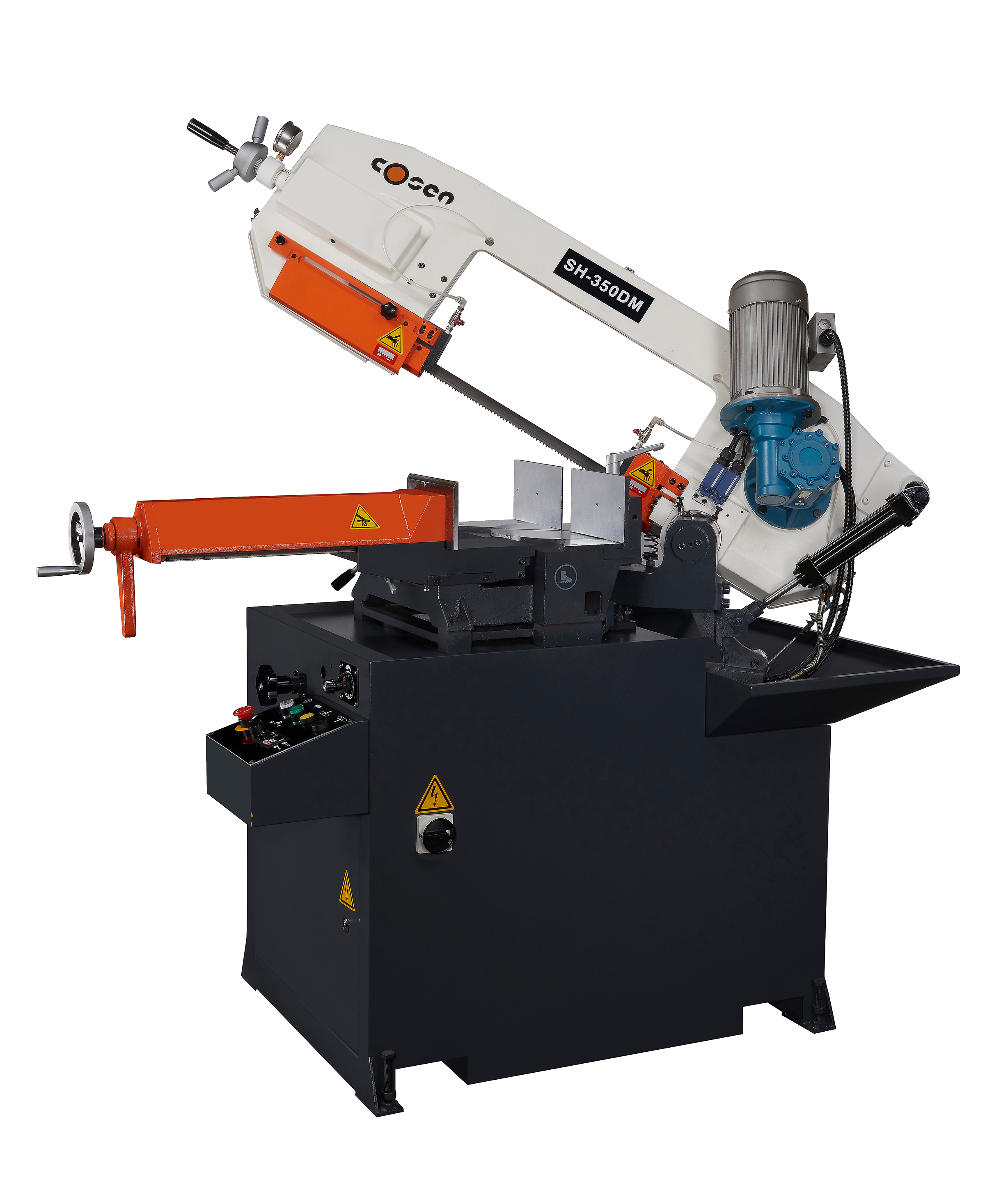 Cosen SH-350DM Semi-automatic Double Swivel Head Mitering