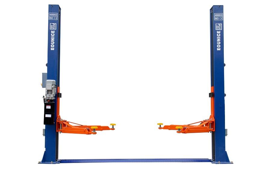 Eounice ON-7224E Electric Release Baseplate Two Post Lift Electrical Release and Dual chain Drive Cylinders
