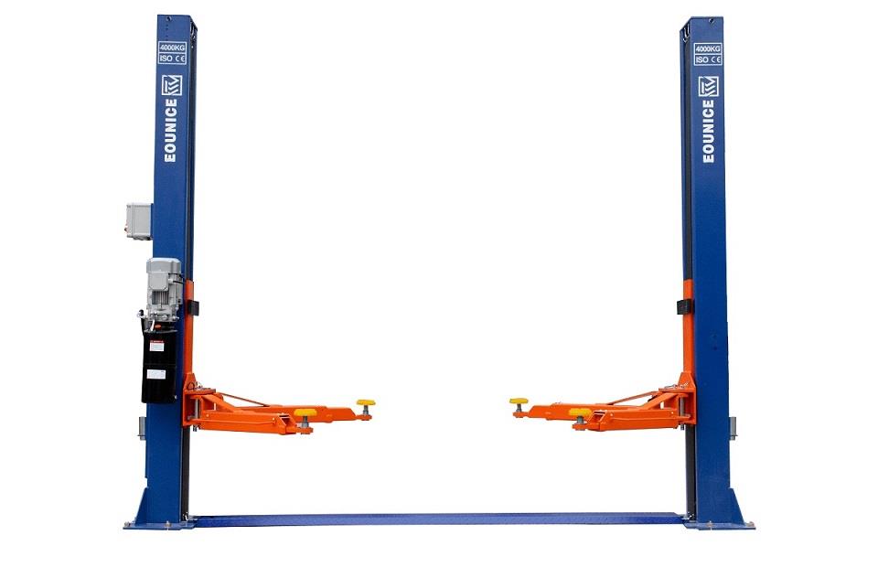 Eounice ON-7224K 4.2 Ton Base Plate Two Post Lift Two Side Manual Release and Dual Chain Drive Cylinders