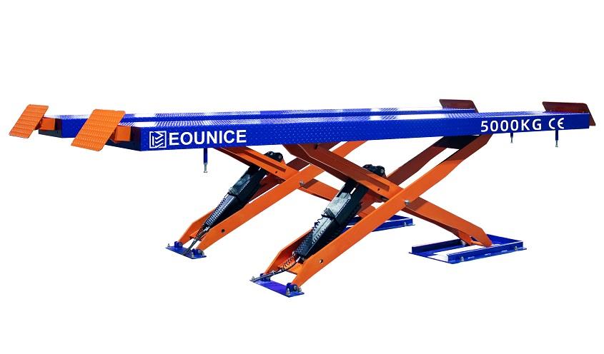 Eounice ON-7805P-50H 5.0T Alignment Scissor Lift Pneumatic Safety Lock Release Low Profile Alignment Scissor Lift