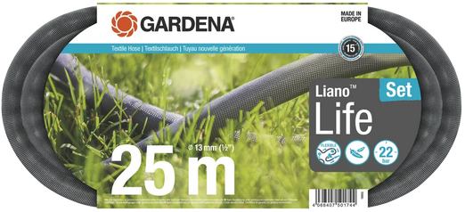 Gardena Textile Hose Liano™ Life 13 mm 1-2 inch 25 m Set 18455-20