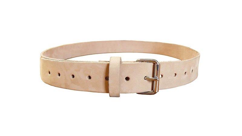 Jouanel CEI-C High Quality Leather Belt With Steel Buckle - Length 1.40 m - Width 4 cm