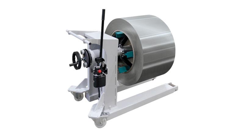 Jouanel DPF1000Z Open Side Decoiler Hydraulic Lifting System Manual Brake And Expansion Maxi Coil Width 1m Max Load 1T