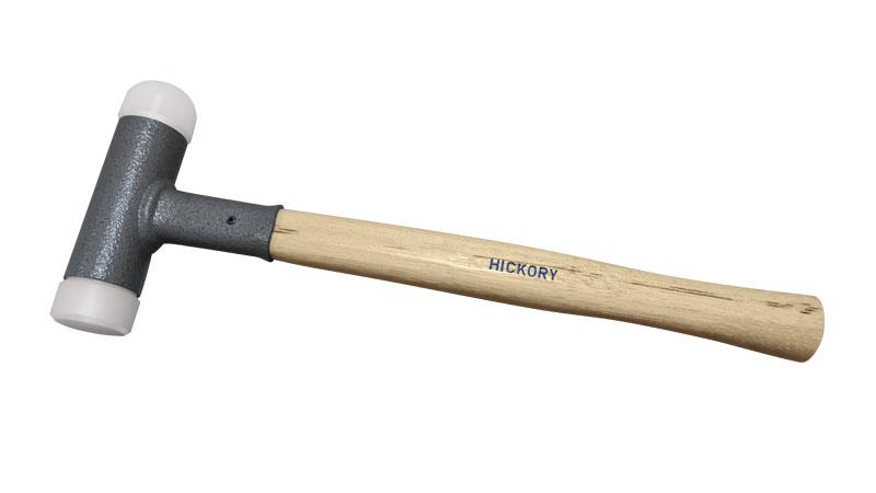 Jouanel MARAR30R Dead Blow Hammer Ø 30 mm - Flat And Convex Nylon Heads - Vibration-Damping - Wooden Handle