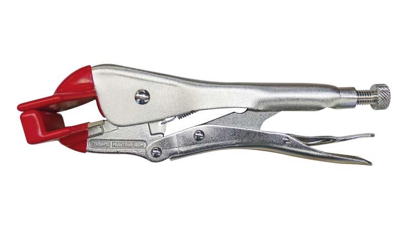Jouanel PEJD-100 Locking Flat Nose Pliers With PVC Coated Jaws - For Standing Seam Profiles - Width 100mm