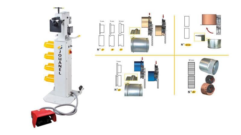 Jouanel SB5E2V2S-PLUS SB5E2V2S Swaging Machine With 6 Set of Rolls (3, 4, 5, 22-22, 24, 26)