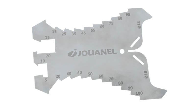 Jouanel TRACDC Marking Plate For Zinc In Stainless Steel - Grad. Every 5mm
