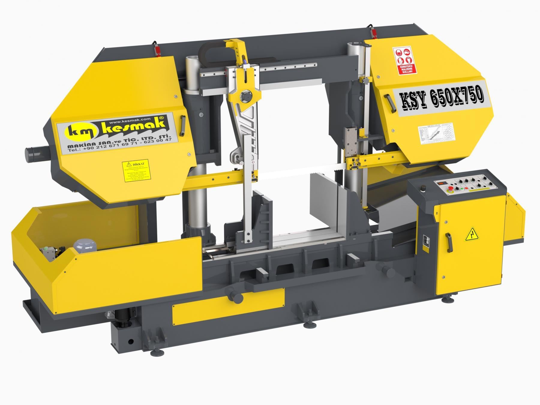 Kesmak KSY 650x750 Semi-Automatic Column - Linear Guideway Table