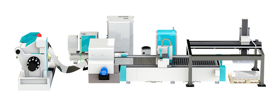 Linyi Ledi Laser 1500W Steel Coil Laser Cutting Production Line