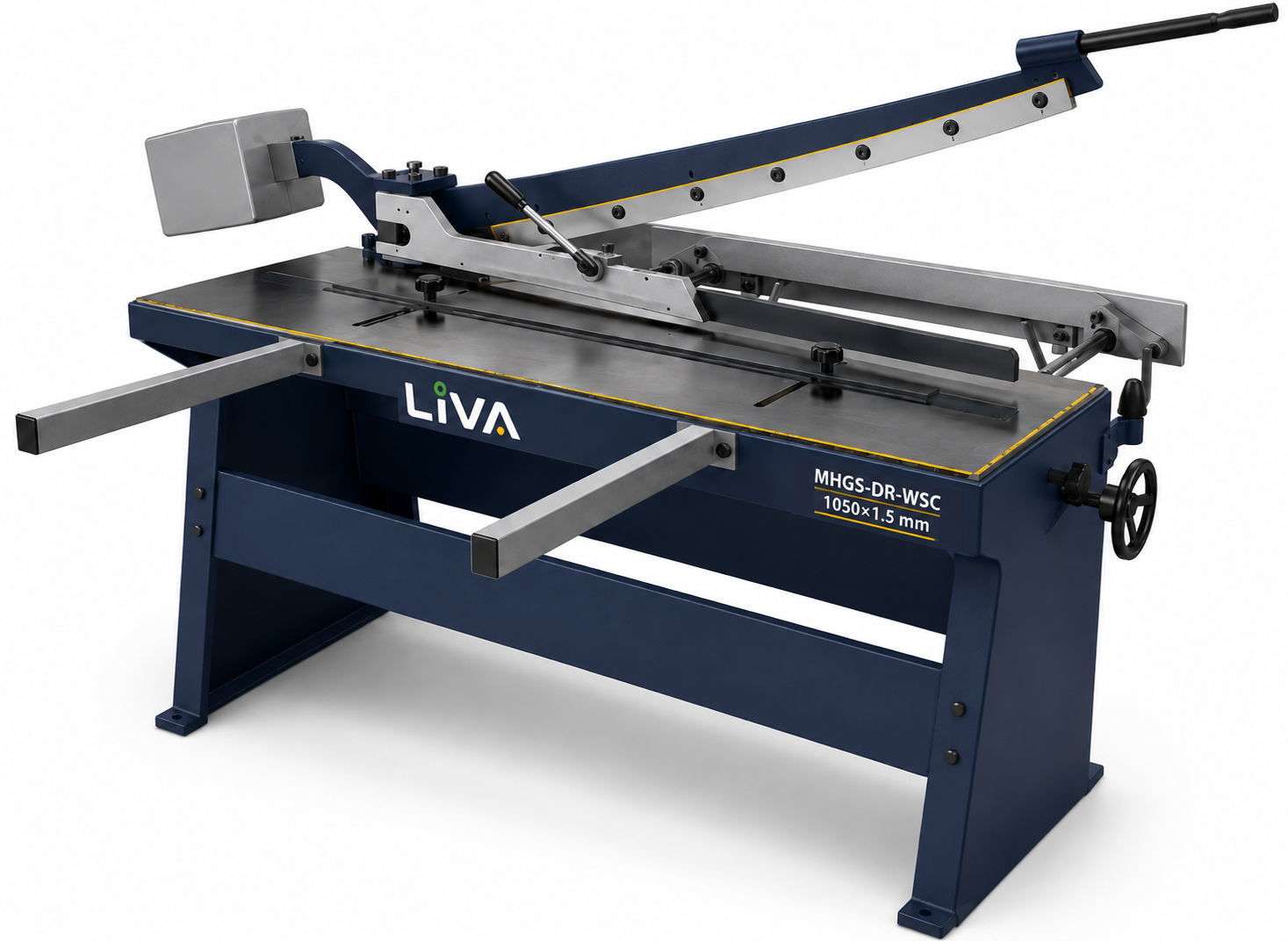 LIVA OEM-TR MHGS-DR-WSC 1050×1.5 mm Welded Steel Construction Double Rack Manual Hand Lever Guillotine Shear
