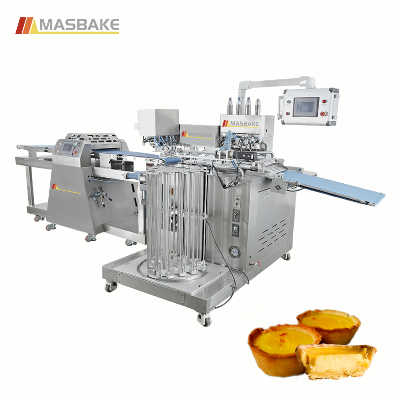 MASBAKE MS-075 Automatic Shortcrust Egg Tart Shell Forming Machine (Four-Channel)