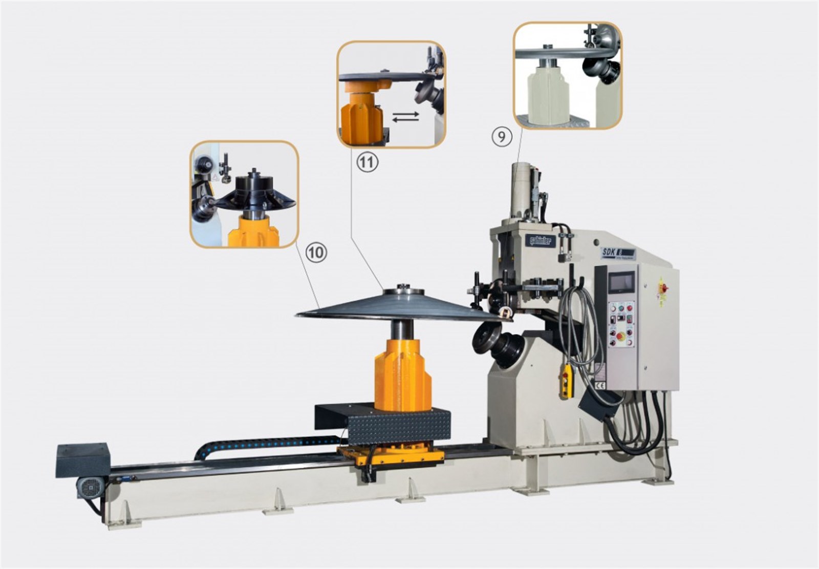 SDK 8 Circular Sheet Cutting & Flanging Machine
