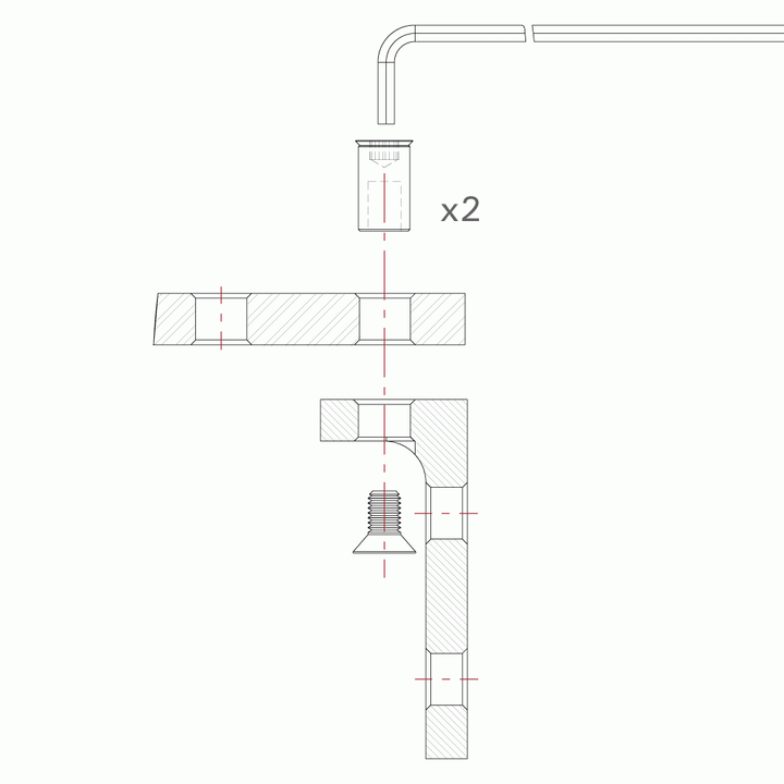 Stronghand Side Brackets, 16 mm Holes