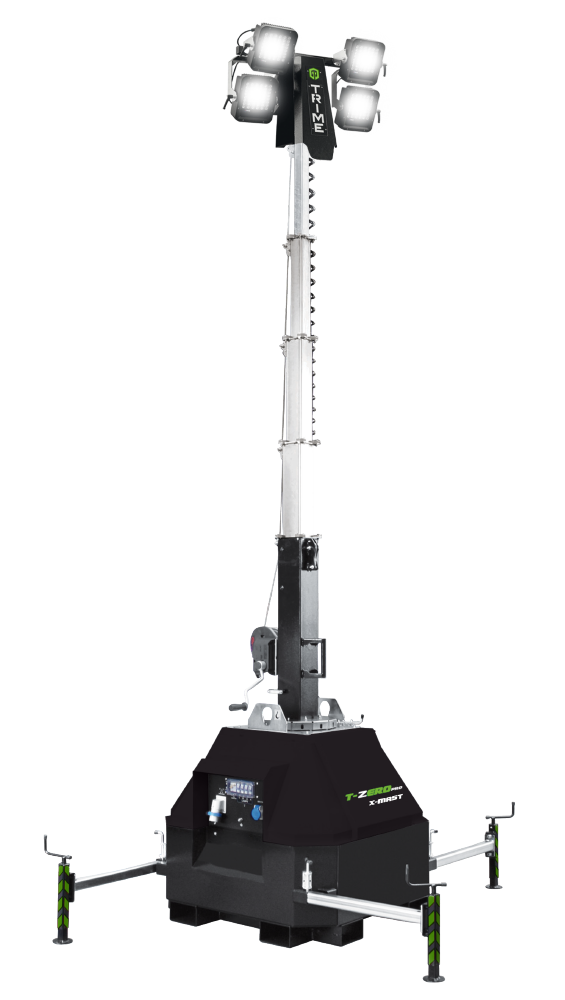 Trime X-Mast 4x160W Led - 8.5M Plug-In Lighting Tower