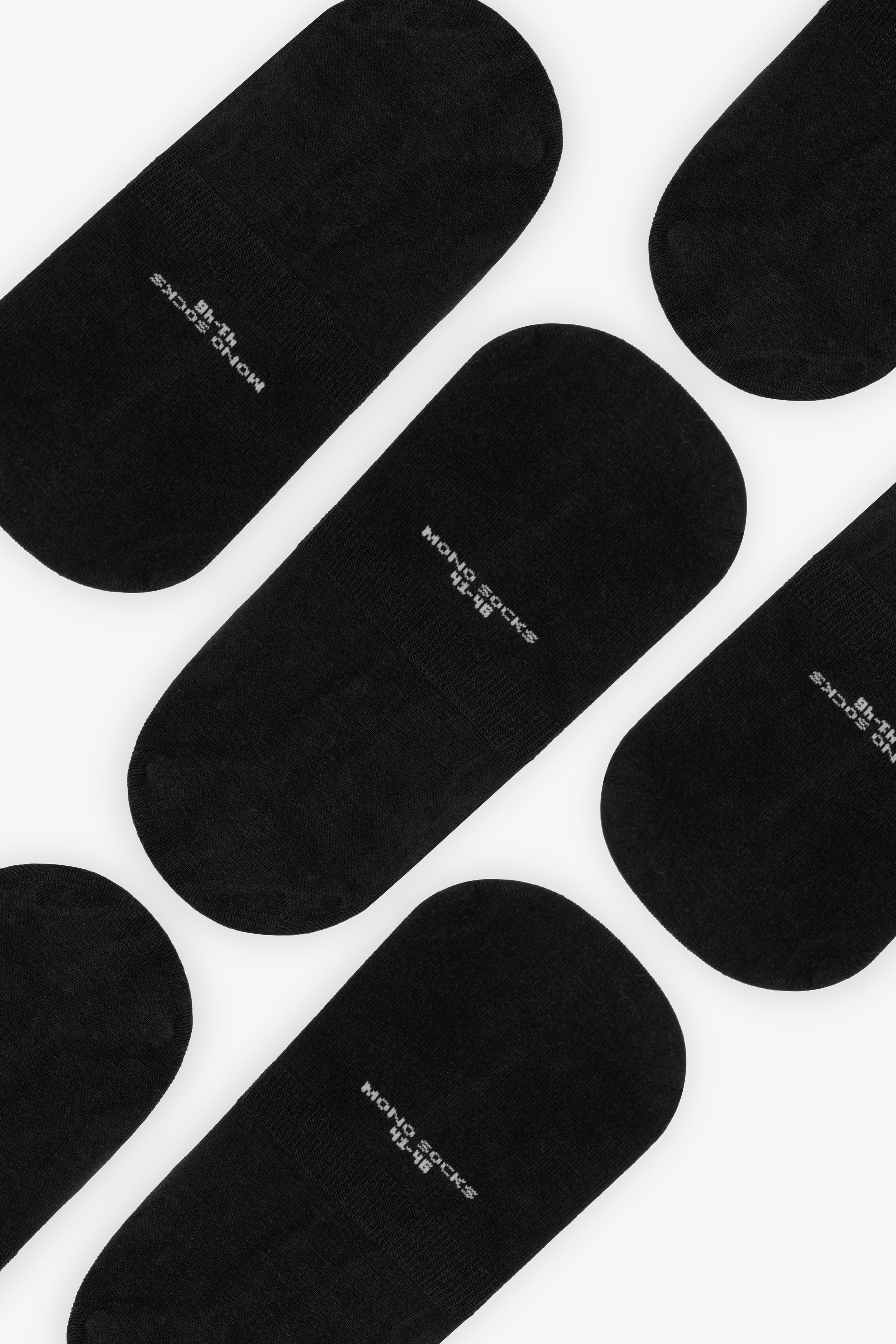 Mono Socks - 6lı Bambu Kaydırmaz Silikonlu Babet Çorap Siyah