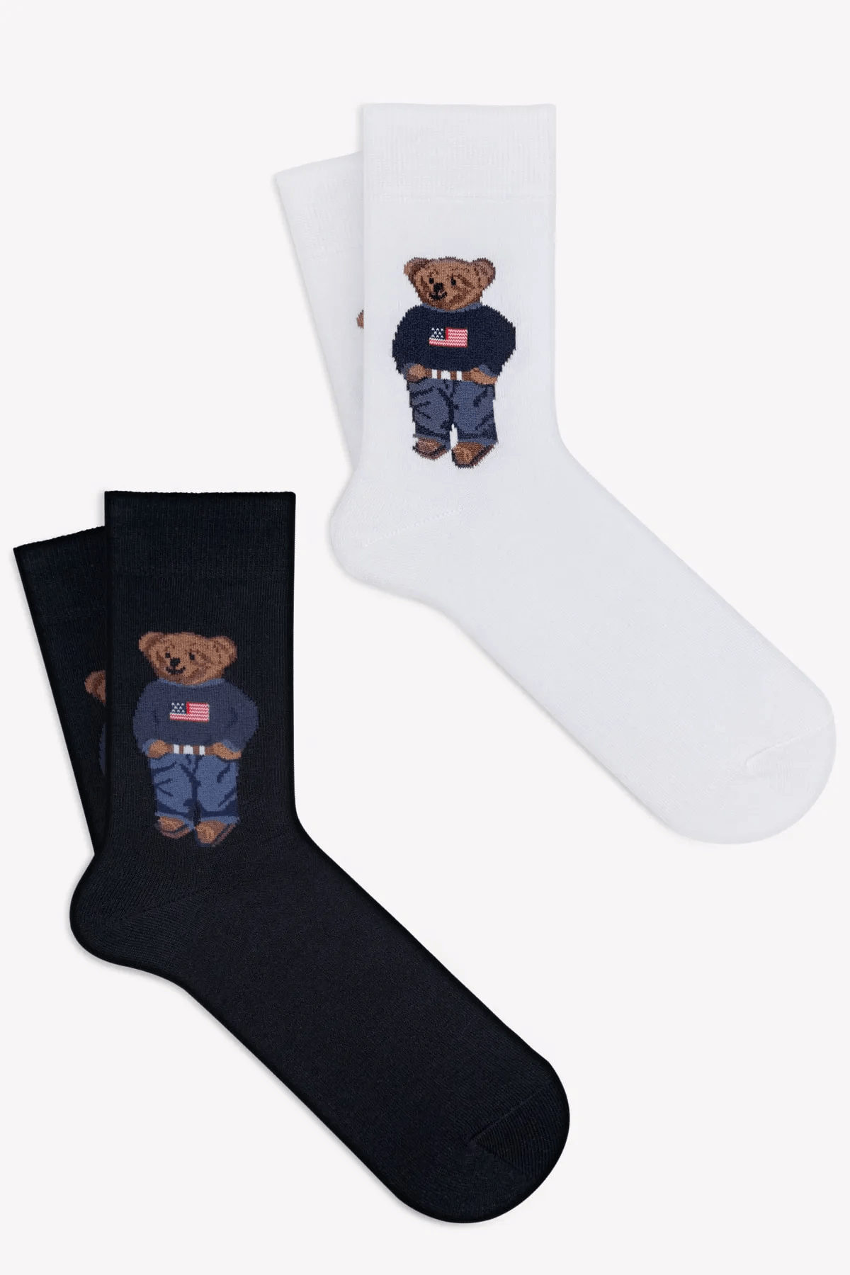 Mono Socks - 2li Teddy Bear Pamuklu Çorap