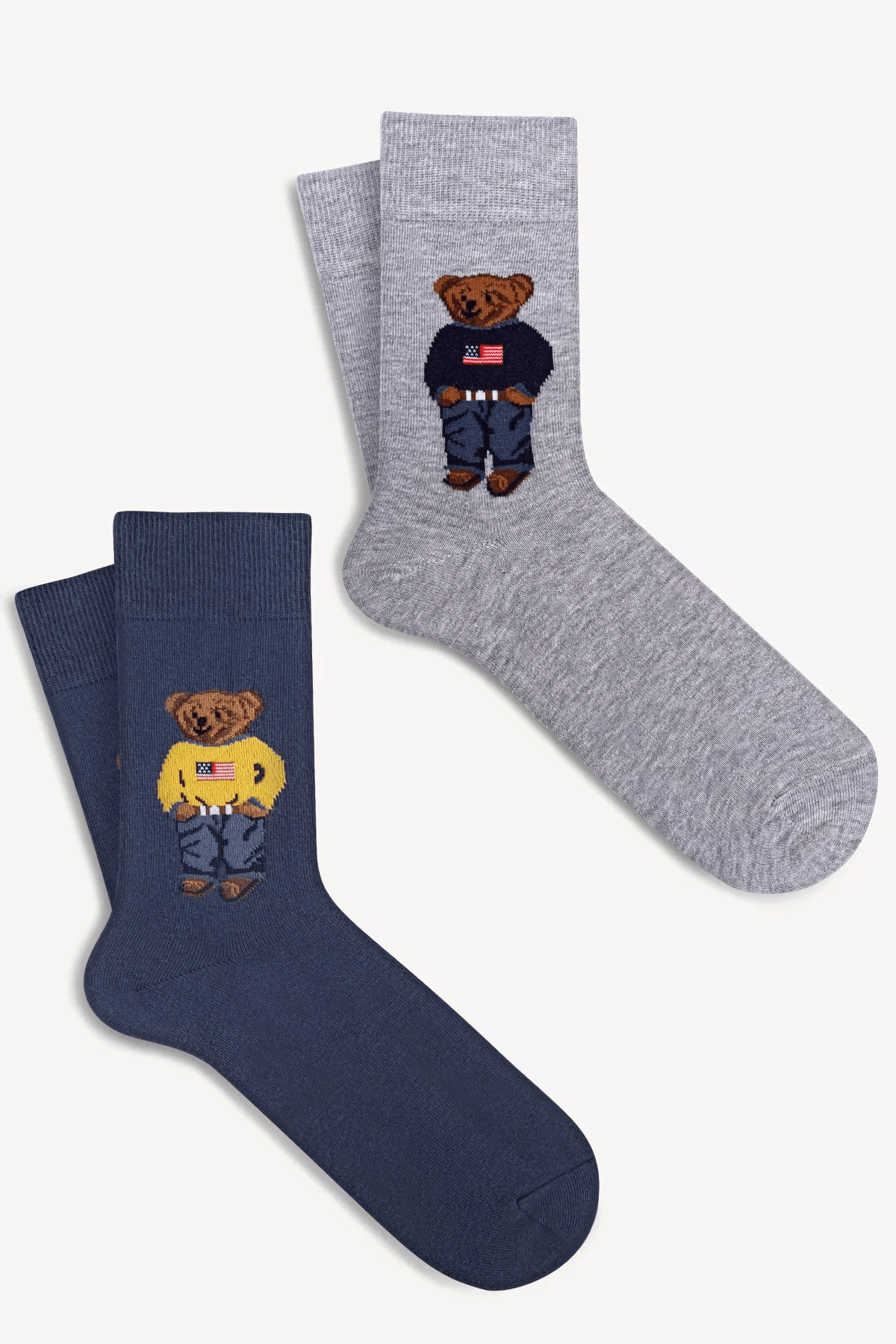 Mono Socks - 2li Teddy Bear Pamuklu Çorap