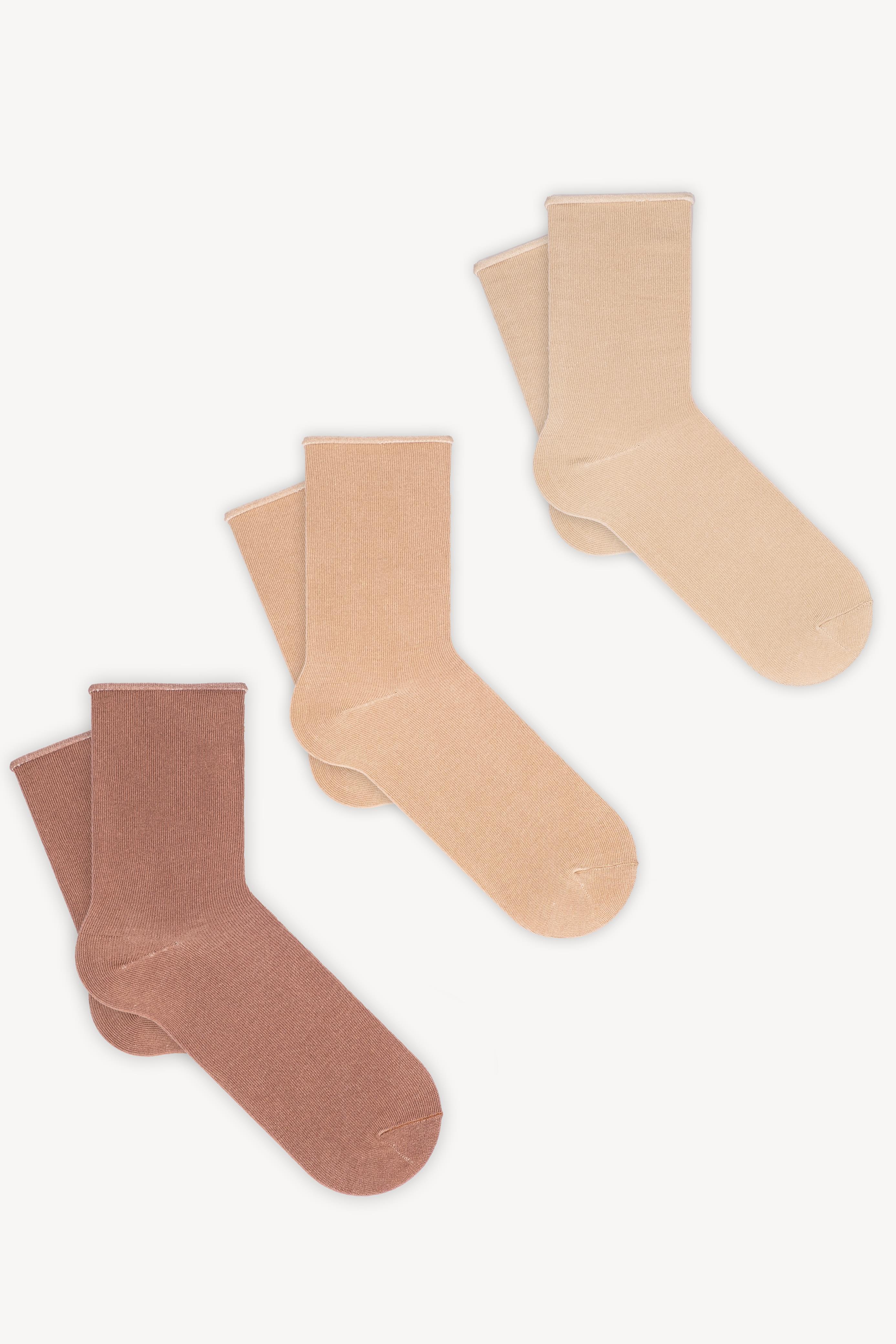Mono Socks - 3lü Lastiksiz Bambu Soket Çorap