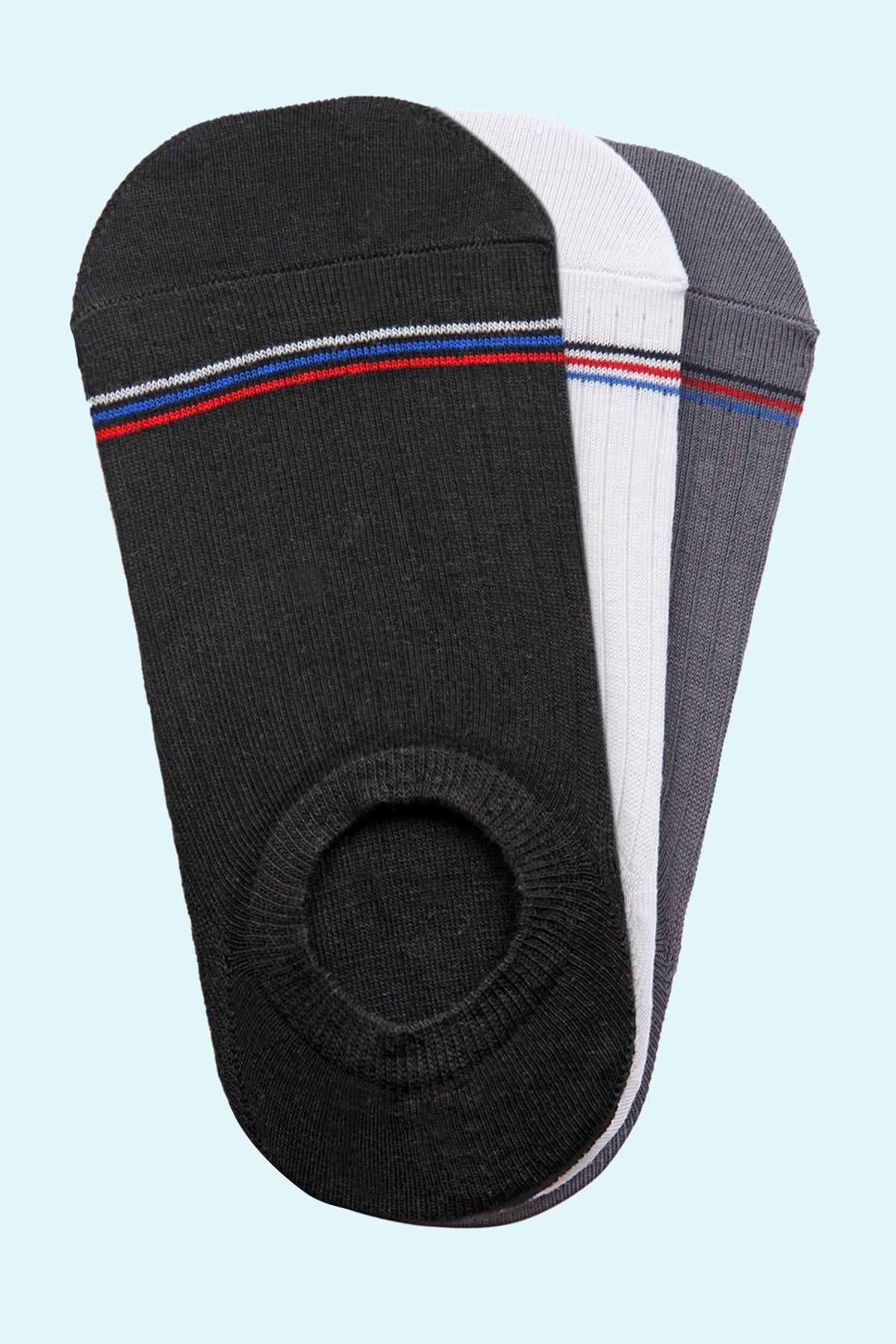 Mono Socks - 3lü Pamuklu Sport Çorap