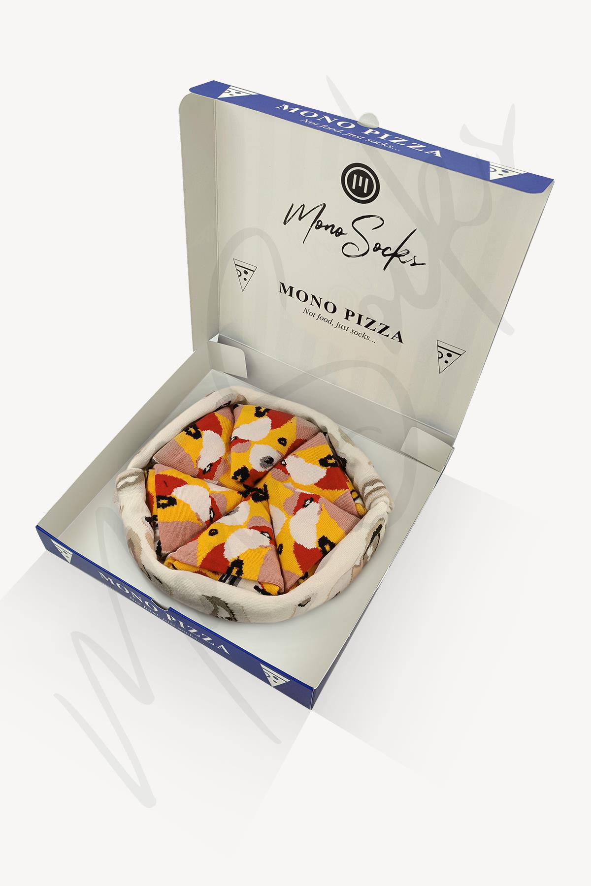 Mono Socks - 4lü Capricciosa Pizza Pamuklu Çorap