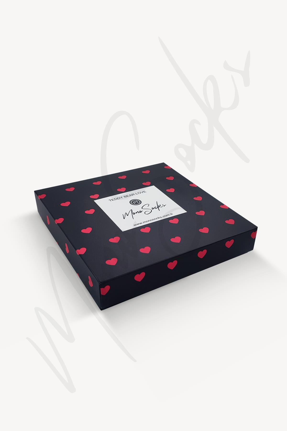 Mono Socks - 4lü Hediye Kutulu Teddy Bear Sevgililer Günü Çorabı