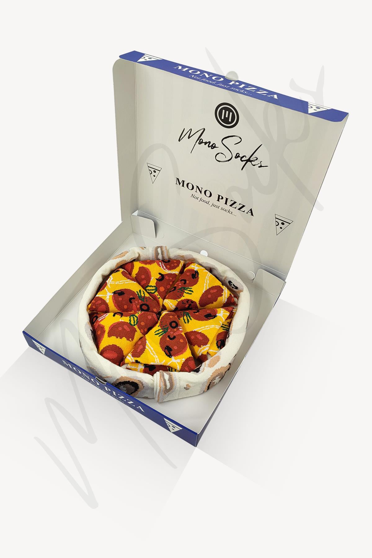 Mono Socks - 4lü Pepperoni Pizza Pamuklu Çorap